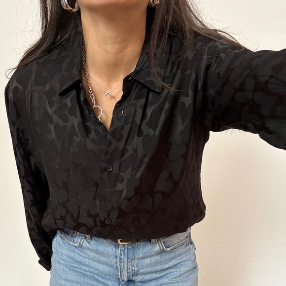 The Kooples Tops - The kooples heart monochrome button up shirt